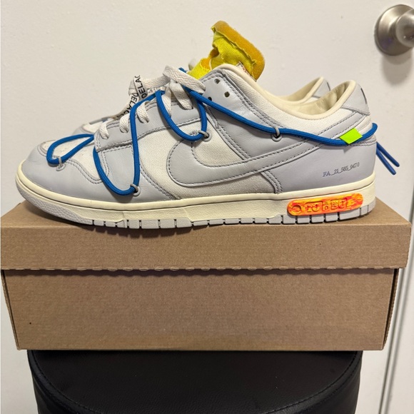 2021 Nike Dunk Low Off-White Lot 10 Size: U.S Men’s 11.5 / USED Replacement BOX - Picture 9 of 15